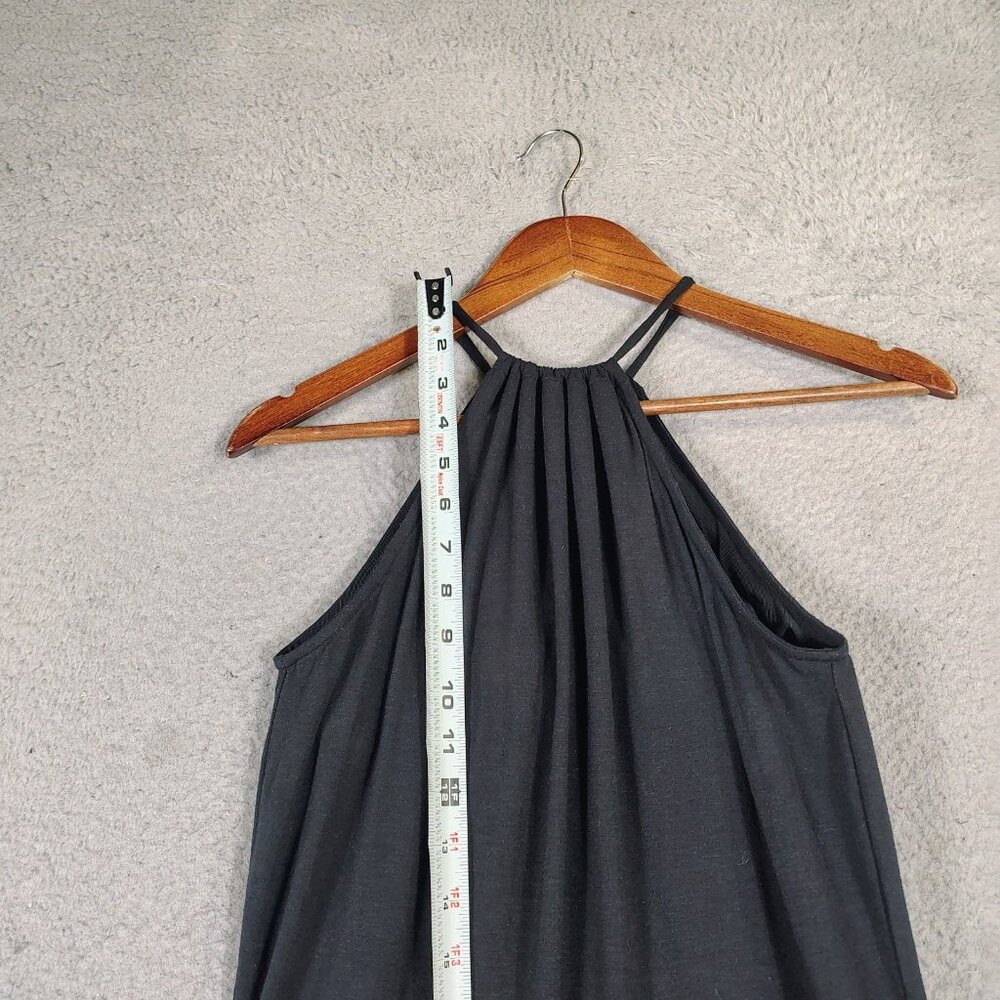 Athleta Malti Patio Maxi Dress Women's XS Black Halter Neck Sleeveless High-Low - Picture 6 of 10